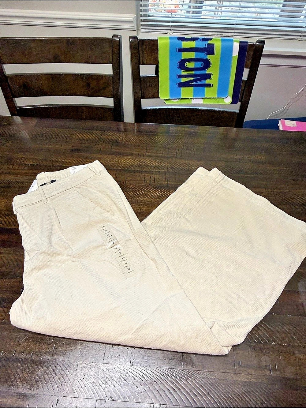 American Eagle Outfitters Wide Leg Trouser Trousers Cream Size 16 NWT